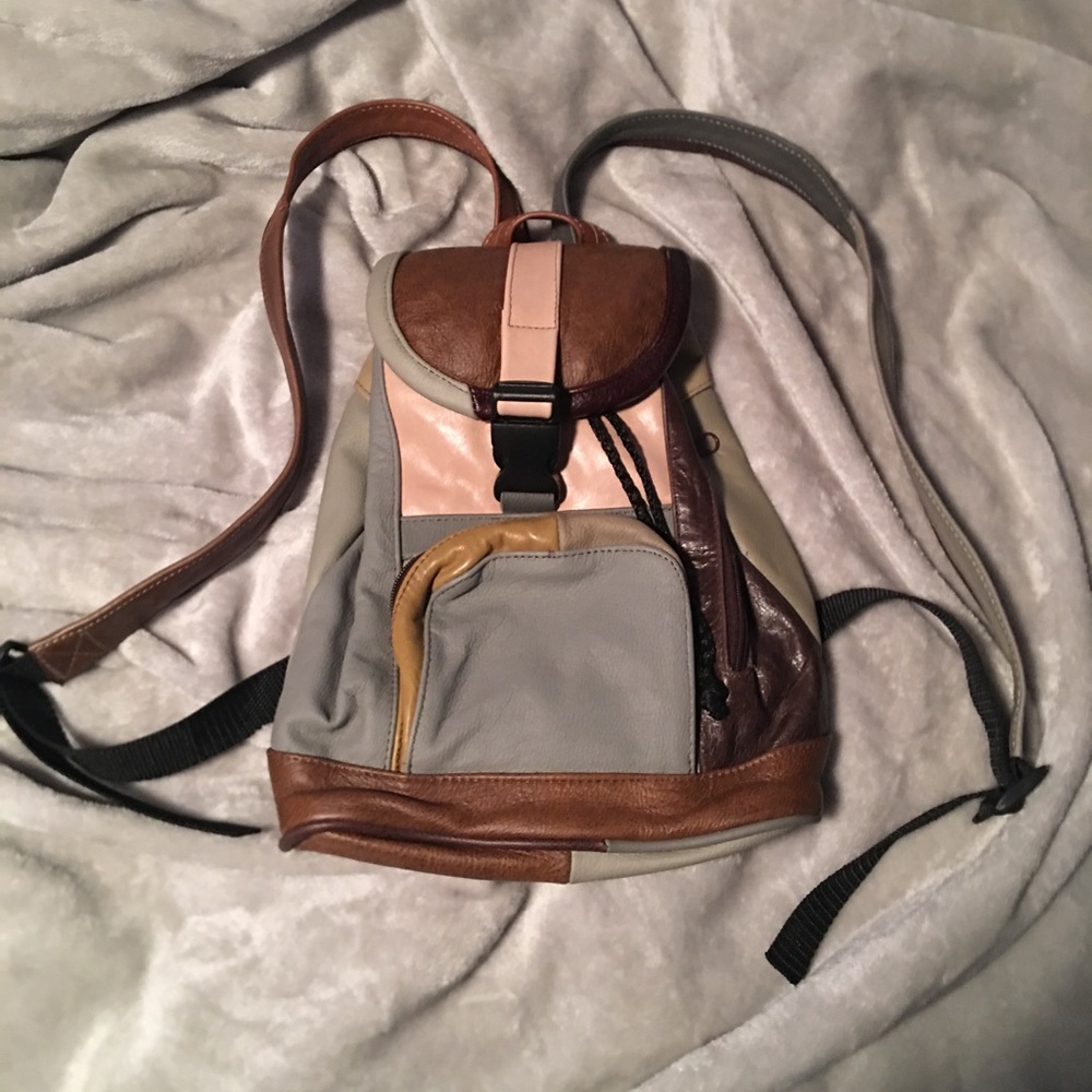 Genuine Leather Mini Backpack